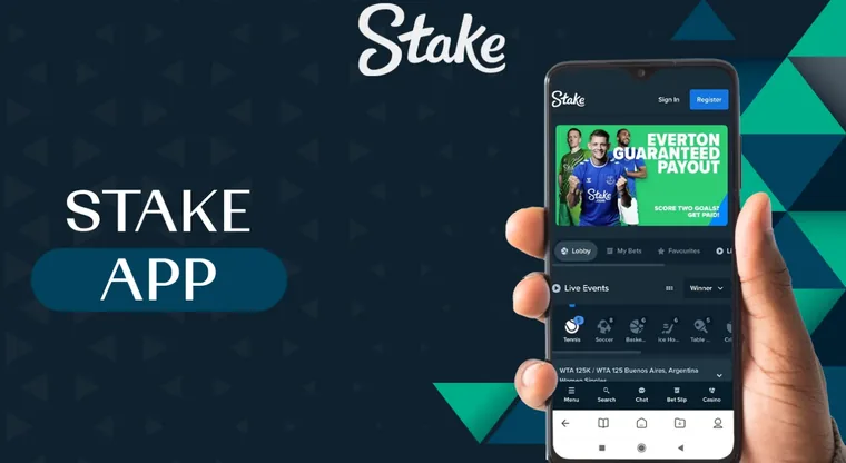 Мобильное приложение Stake с разделами ставок и казино